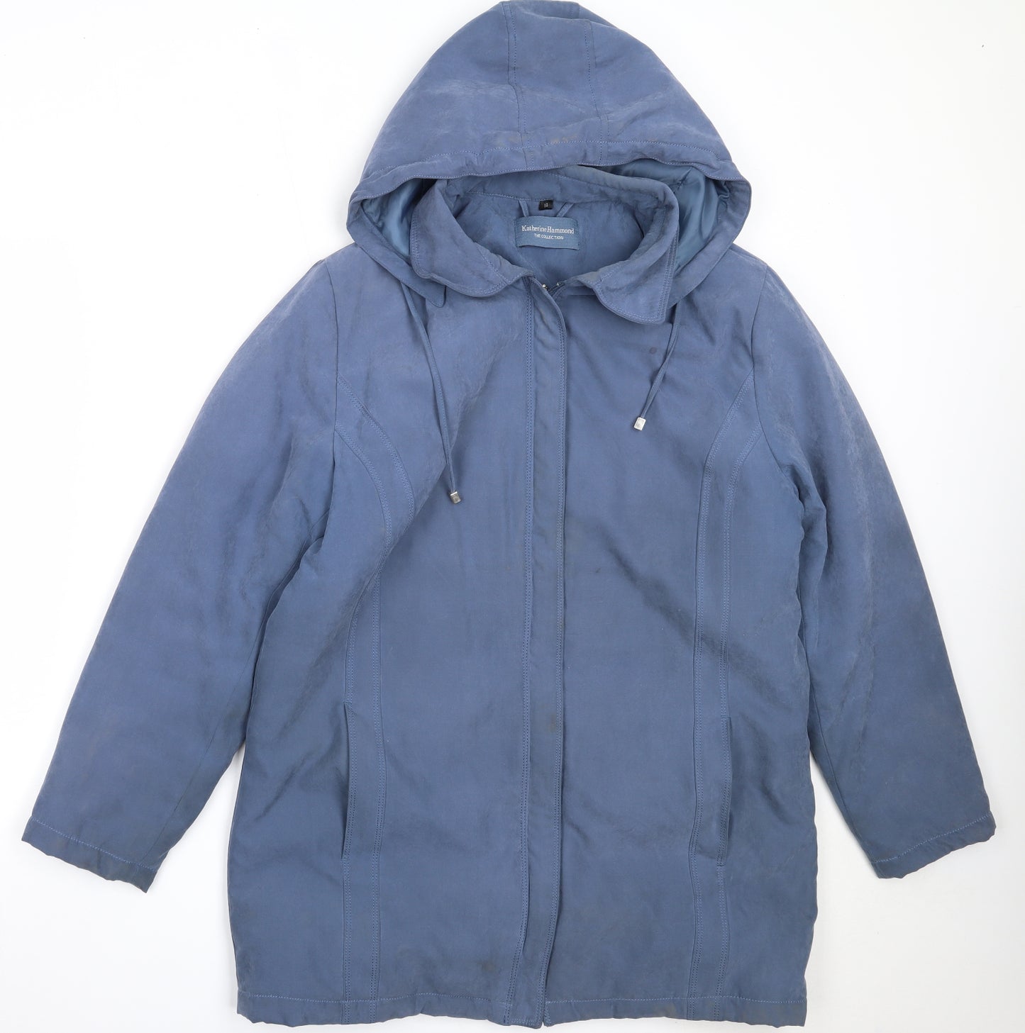 Katherine Hammond Womens Blue   Overcoat Coat Size 14