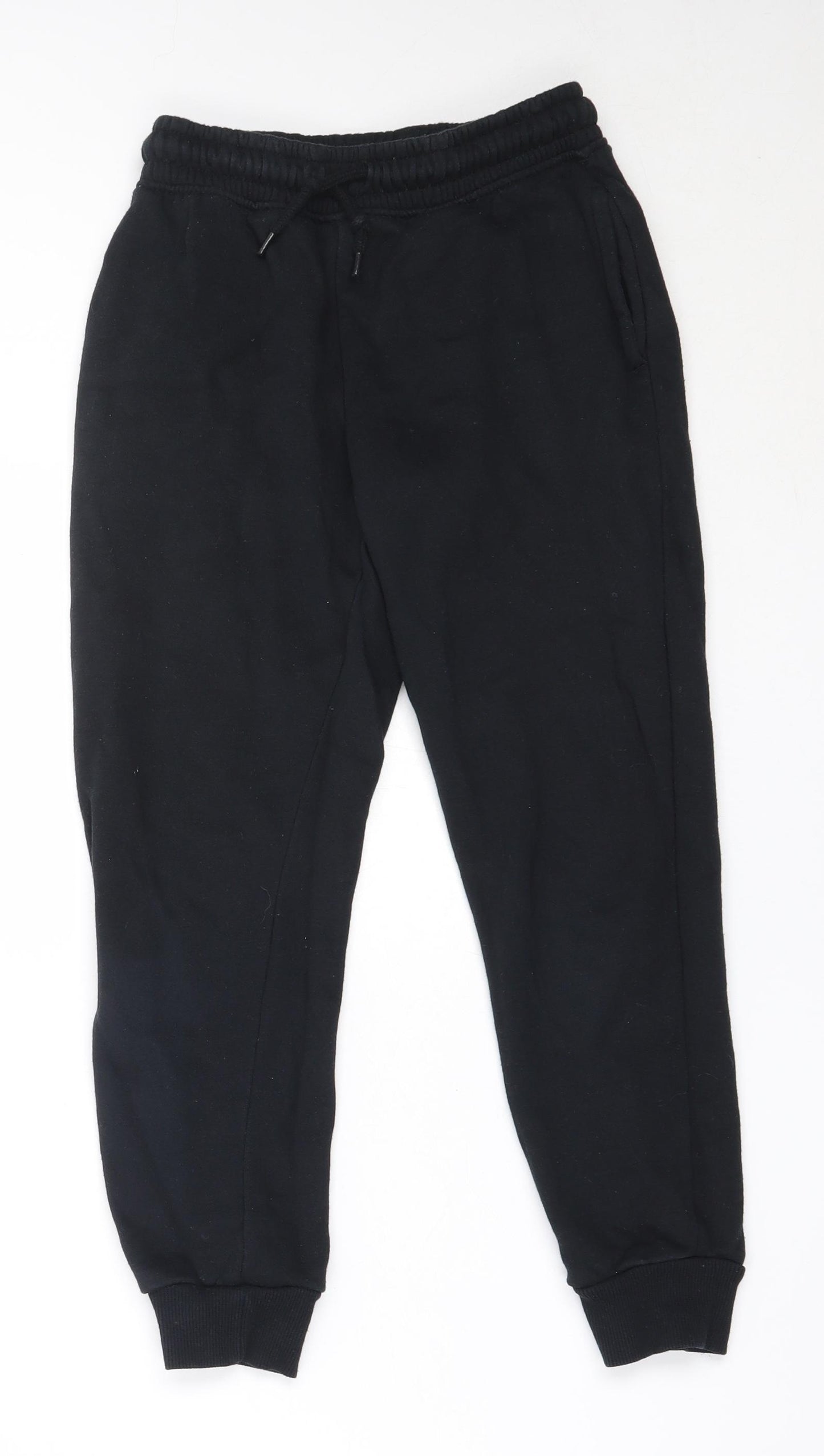 Dunnes Stores Boys Black  Cotton Jogger Trousers Size 10 Years  Regular