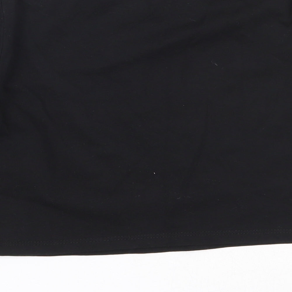 New Look Girls Black  Cotton Basic T-Shirt Size 10-11 Years Round Neck