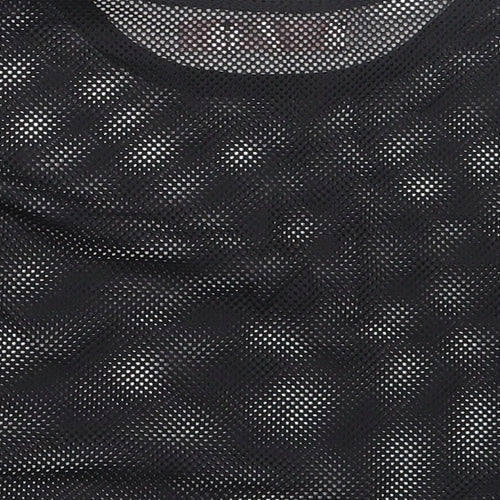 Pineapple Girls Black  Polyester Cropped T-Shirt Size 9-10 Years Round Neck