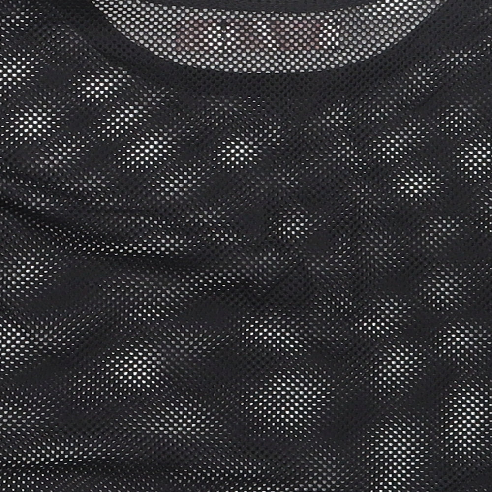 Pineapple Girls Black  Polyester Cropped T-Shirt Size 9-10 Years Round Neck