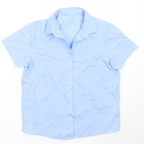 George Girls Blue  Polyester Basic Button-Up Size 8-9 Years Collared  - school