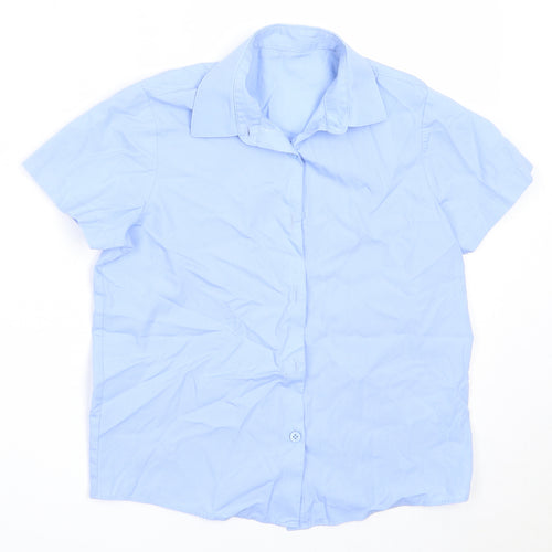 George Boys Blue  Polyester Basic Button-Up Size 8-9 Years Collared  - school