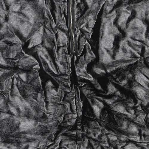 Marks and Spencer Womens Black  Polyurethane Mini Skirt Size 10