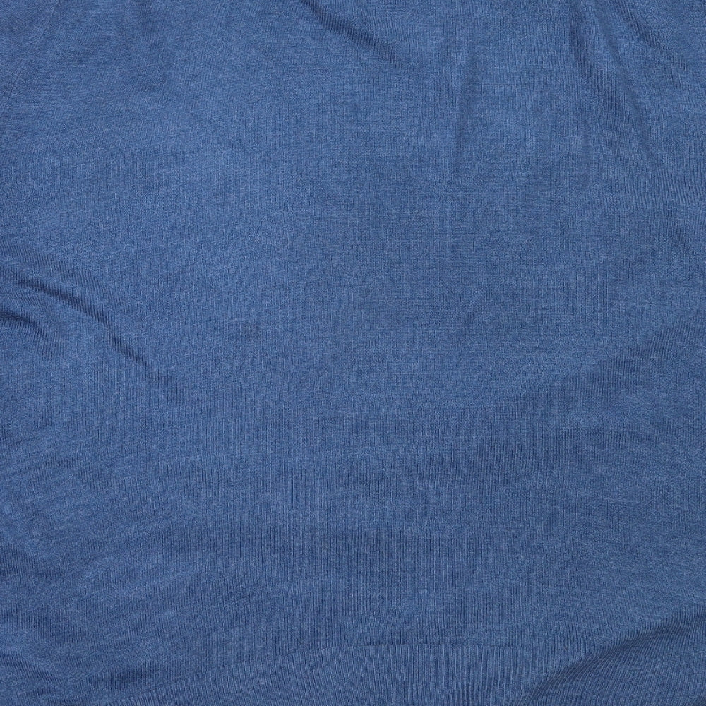 F&F Mens Blue Round Neck  Acrylic Pullover Jumper Size L