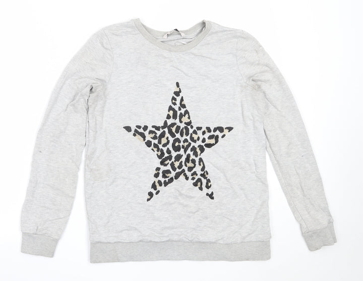TU Womens Grey Viscose Pullover Sweatshirt Size 8