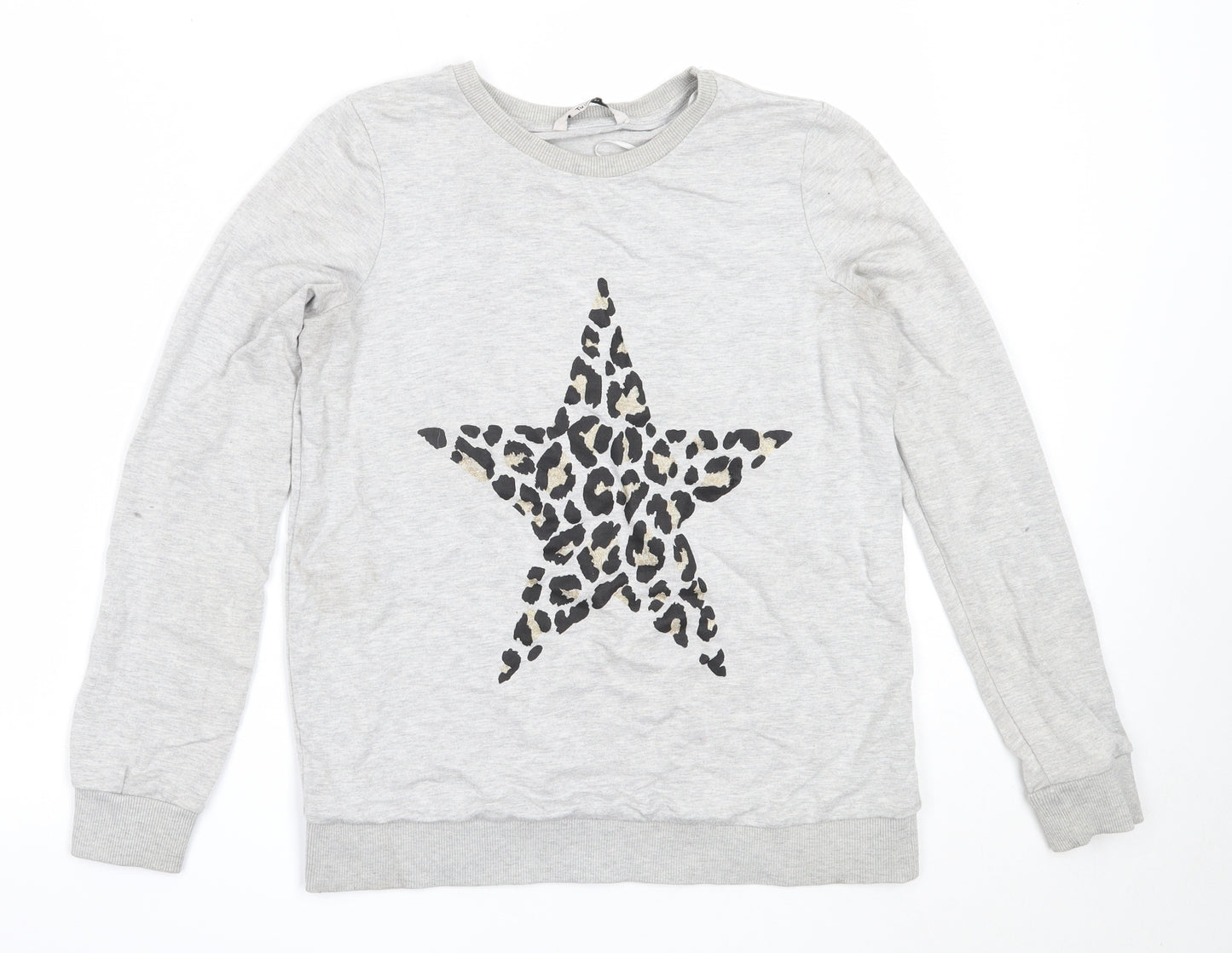 TU Womens Grey  Viscose Pullover Sweatshirt Size 8