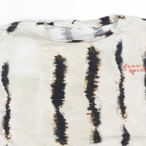 NEXT Girls Ivory  Cotton Basic T-Shirt Size 10 Years Round Neck