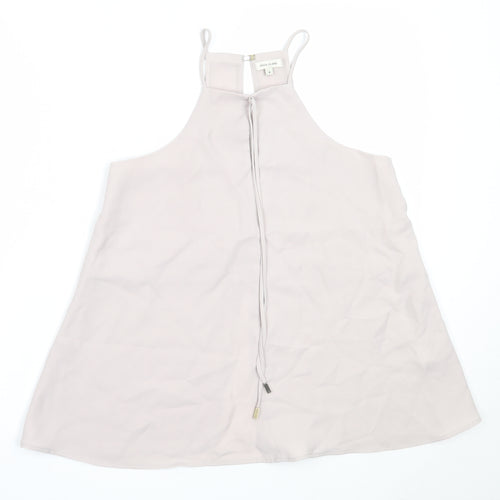 River Island Womens Grey  Polyester Camisole Blouse Size 8 Square Neck