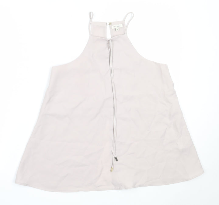 River Island Womens Grey  Polyester Camisole Blouse Size 8 Square Neck
