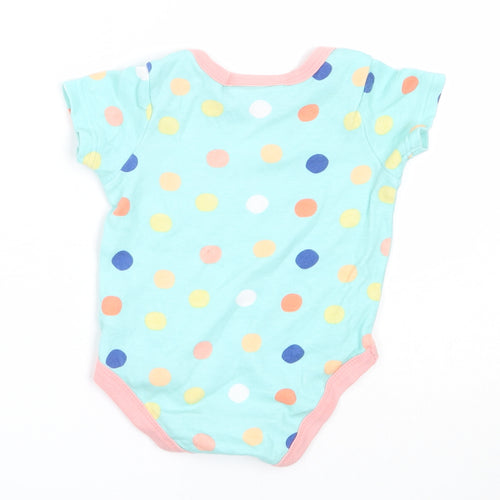 Lily & Jack Baby Green Polka Dot Cotton Babygrow One-Piece Size 3-6 Months