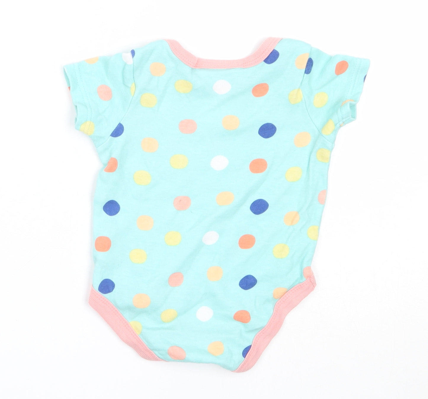 Lily & Jack Baby Green Polka Dot Cotton Babygrow One-Piece Size 3-6 Months