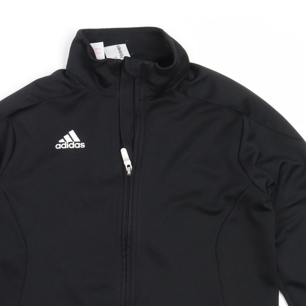 adidas Boys Black   Jacket  Size 11-12 Years
