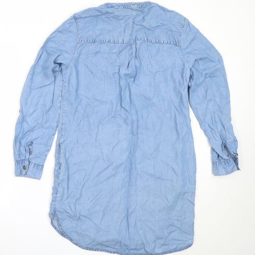F&F Womens Blue  Lyocell Shift  Size 14  V-Neck