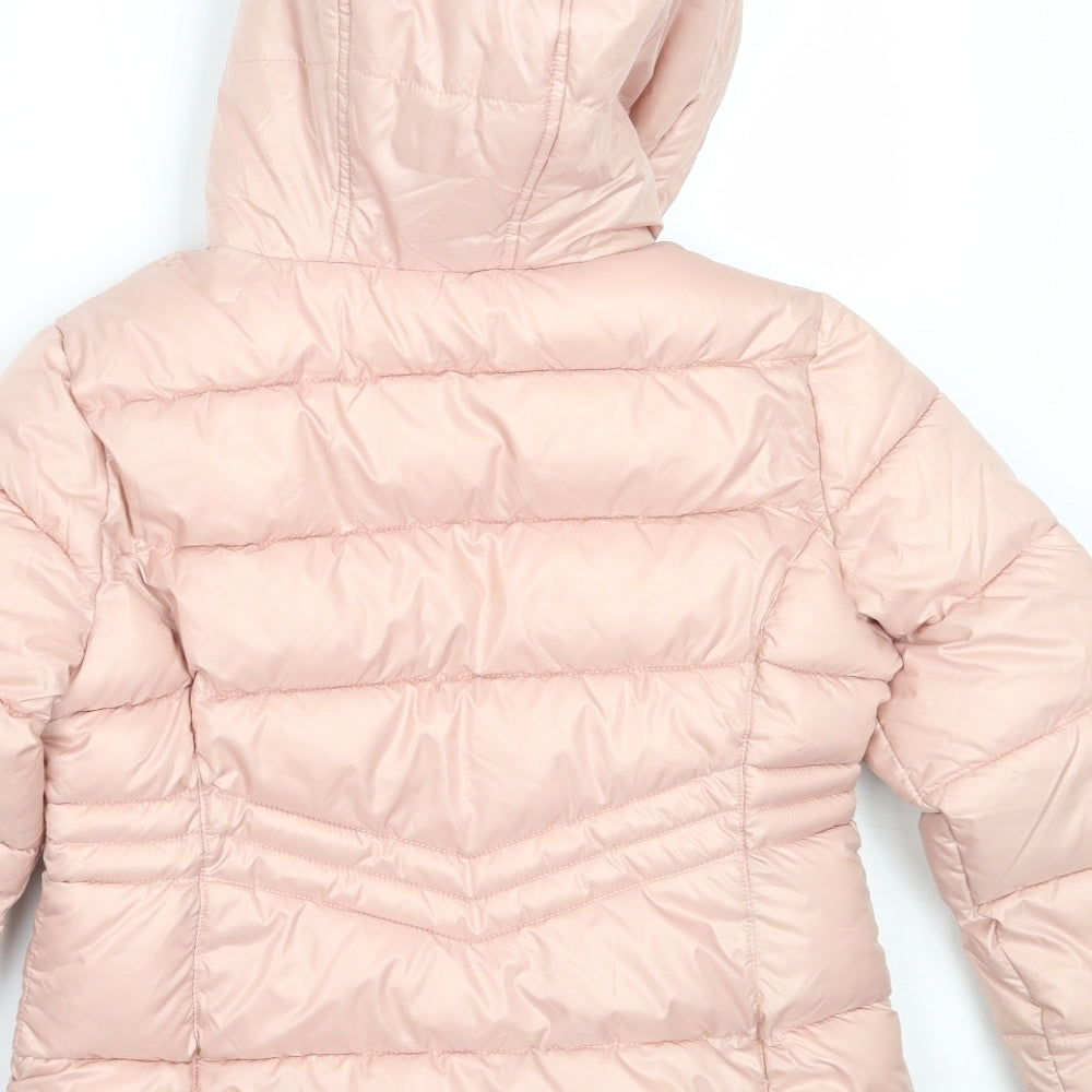 Michael Kors Girls Pink   Puffer Jacket Coat Size 6 Years  Zip