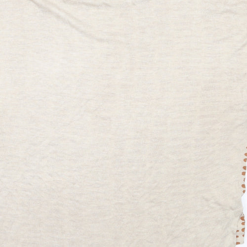 NEXT Womens Beige  Polyester Basic Blouse Size M Round Neck