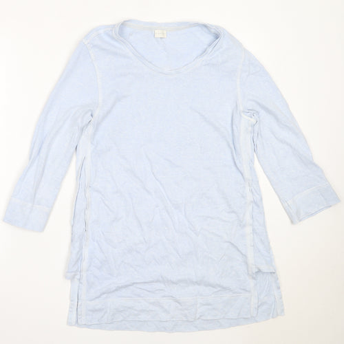 Poetry Womens Blue  Hemp Basic T-Shirt Size 12 Round Neck