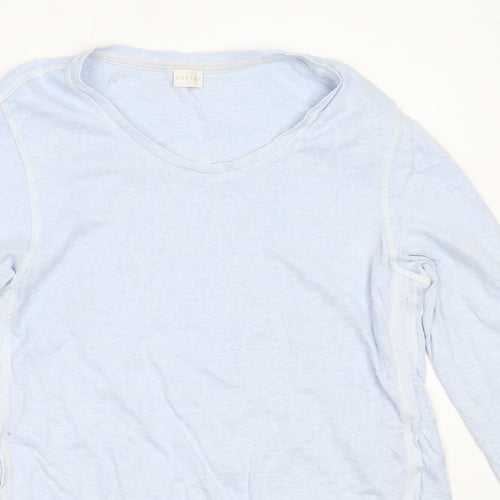 Poetry Womens Blue  Hemp Basic T-Shirt Size 12 Round Neck