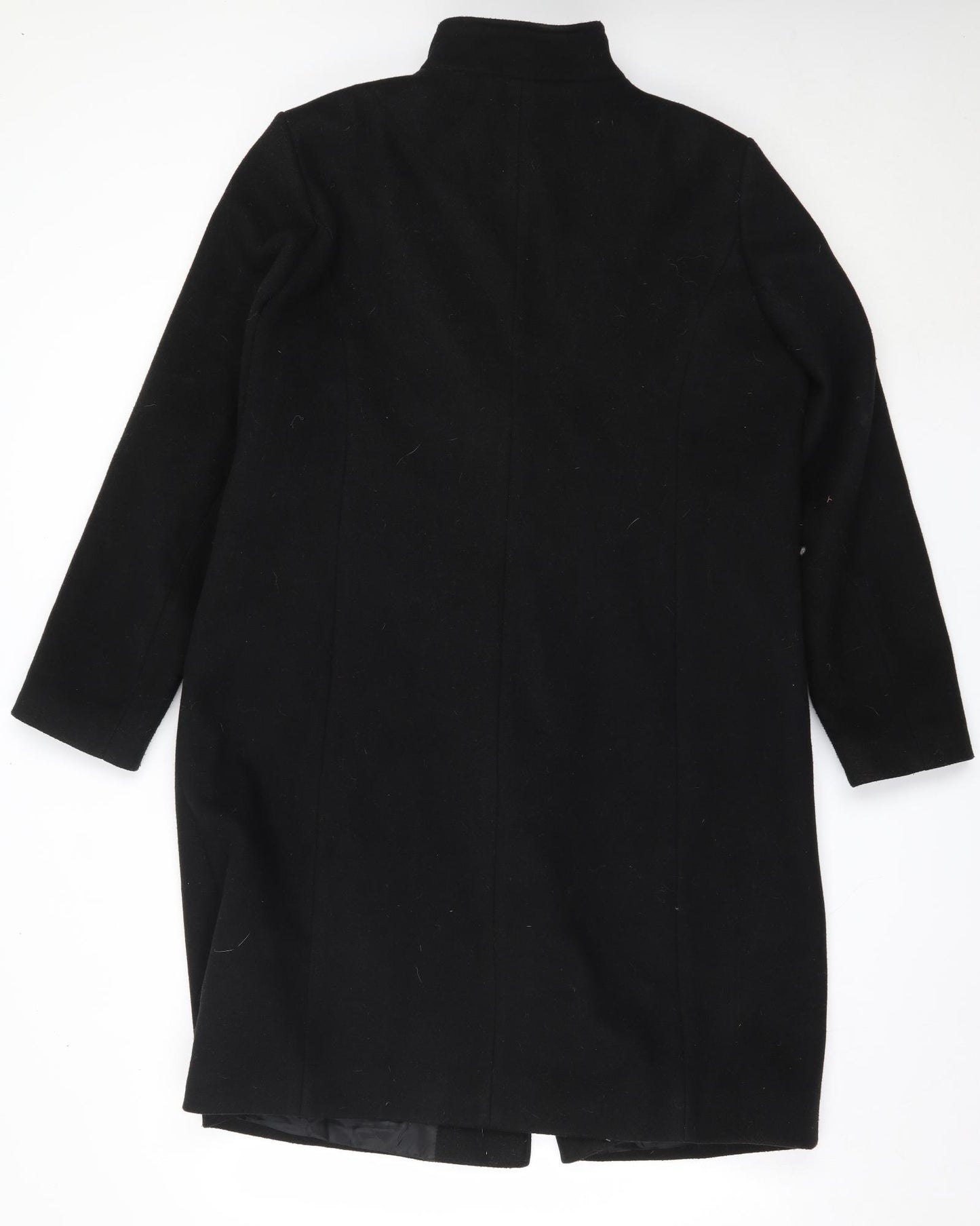 ASOS Womens Black   Overcoat Coat Size 18  Magnetic