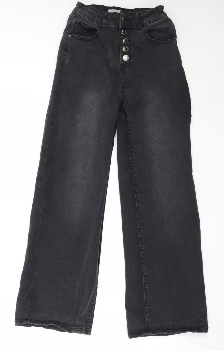 My Tina's Womens Black Cotton Straight Jeans Size S L26.5 in Regular