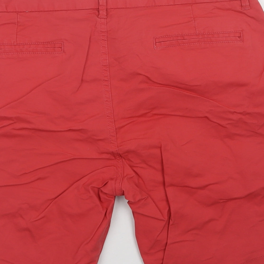 Primark Mens Red  Cotton Chino Shorts Size 36 L10 in Regular Button