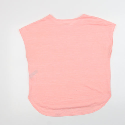 Dunnes Stores Womens Pink  Polyester Basic T-Shirt Size M Crew Neck