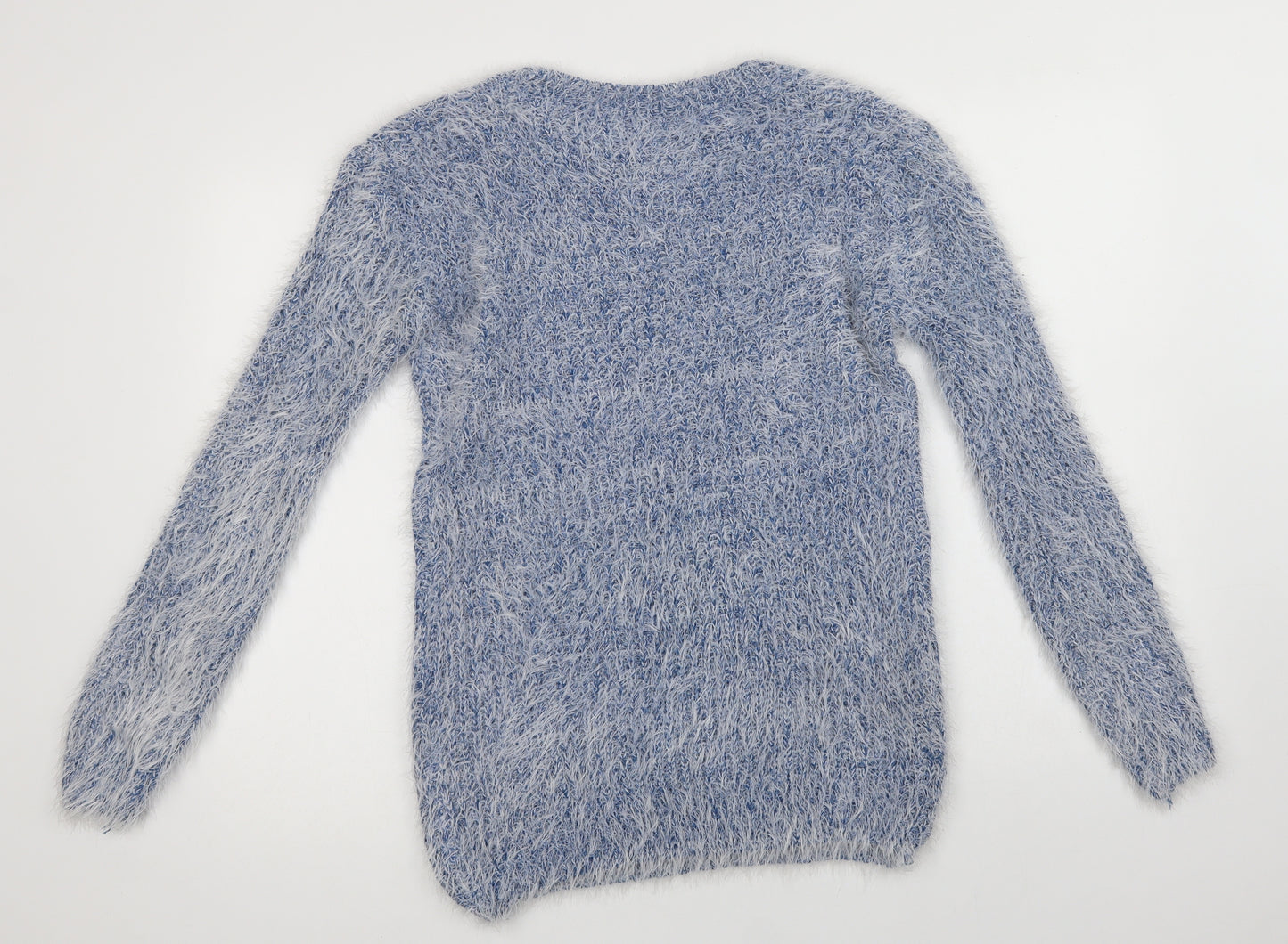 Moda Impression Womens Blue Crew Neck   Pullover Jumper Size M