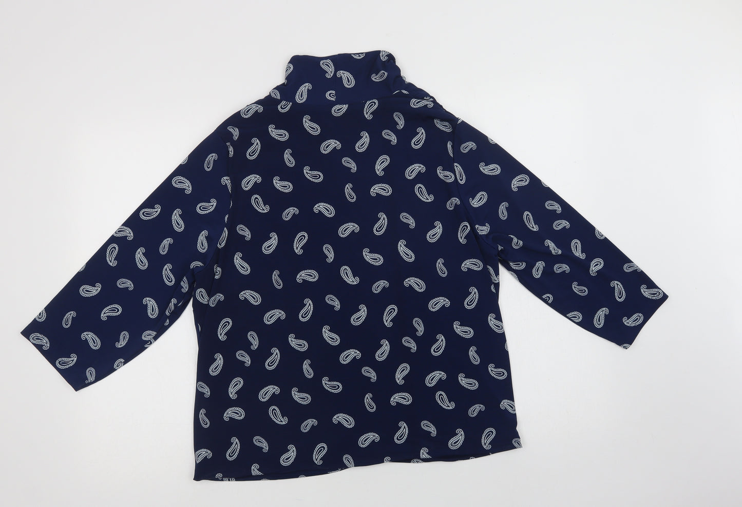 Marisota Womens Blue Paisley  Overcoat Blazer Size 20