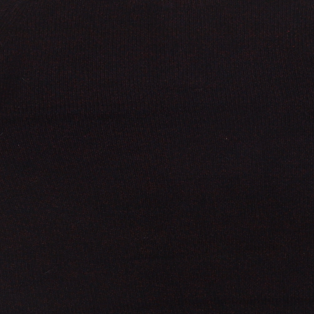 Burton Mens Purple Collared  Acrylic Henley Jumper Size M