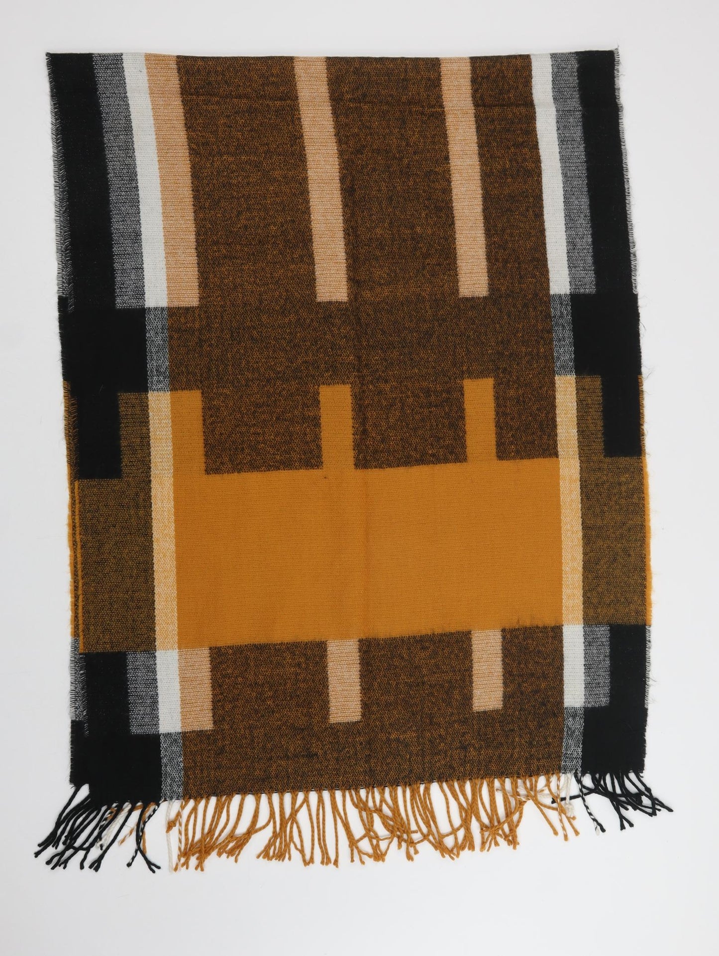 Preworn Womens Yellow Check   Scarf
