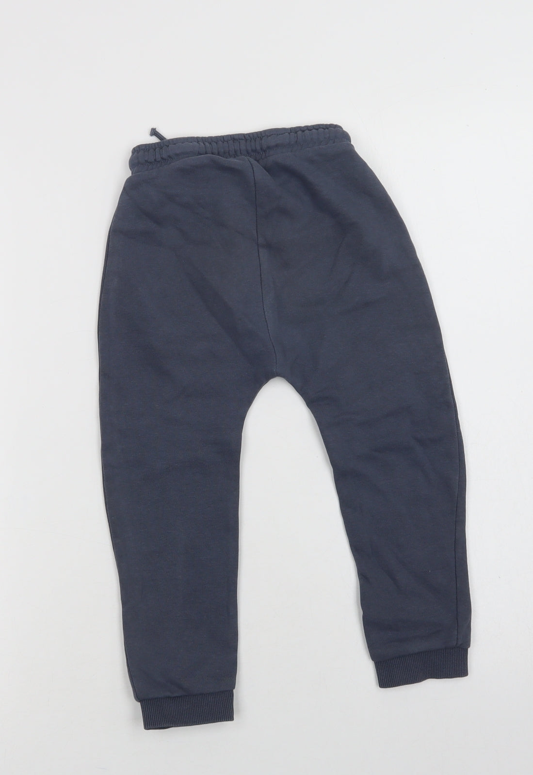 George Boys Blue  Cotton Jogger Trousers Size 3-4 Years  Regular Drawstring