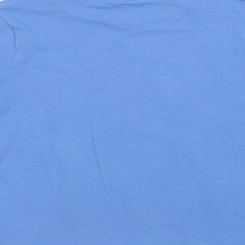 Marks and Spencer Boys Blue  Cotton Basic T-Shirt Size 4-5 Years Crew Neck  - Dog