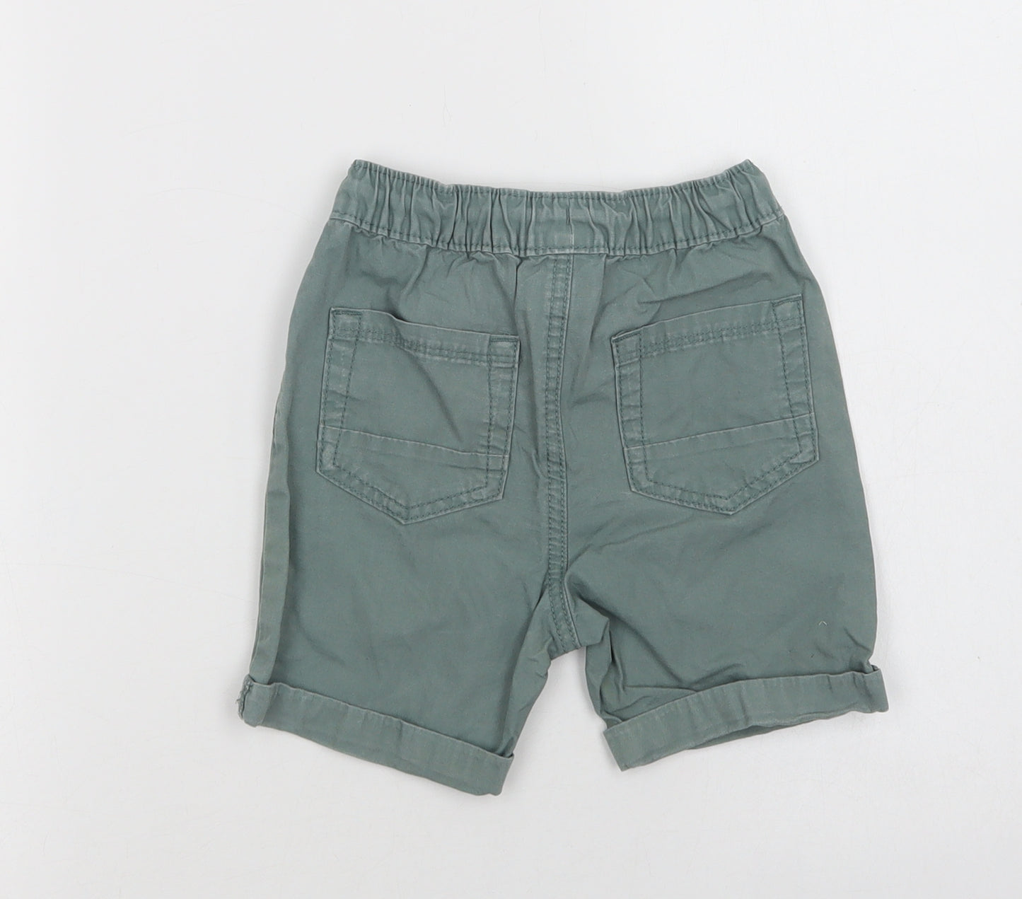 George Boys Green  Cotton Chino Shorts Size 4-5 Years  Regular Drawstring