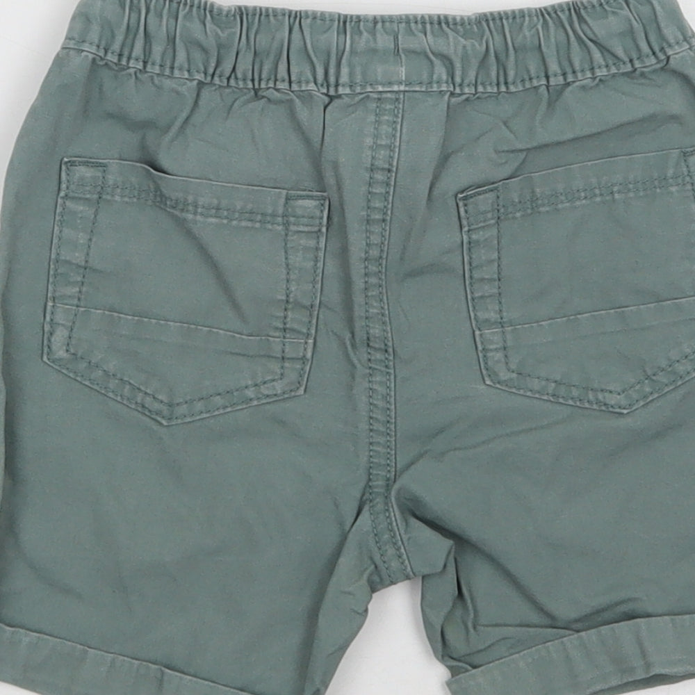 George Boys Green  Cotton Chino Shorts Size 4-5 Years  Regular Drawstring