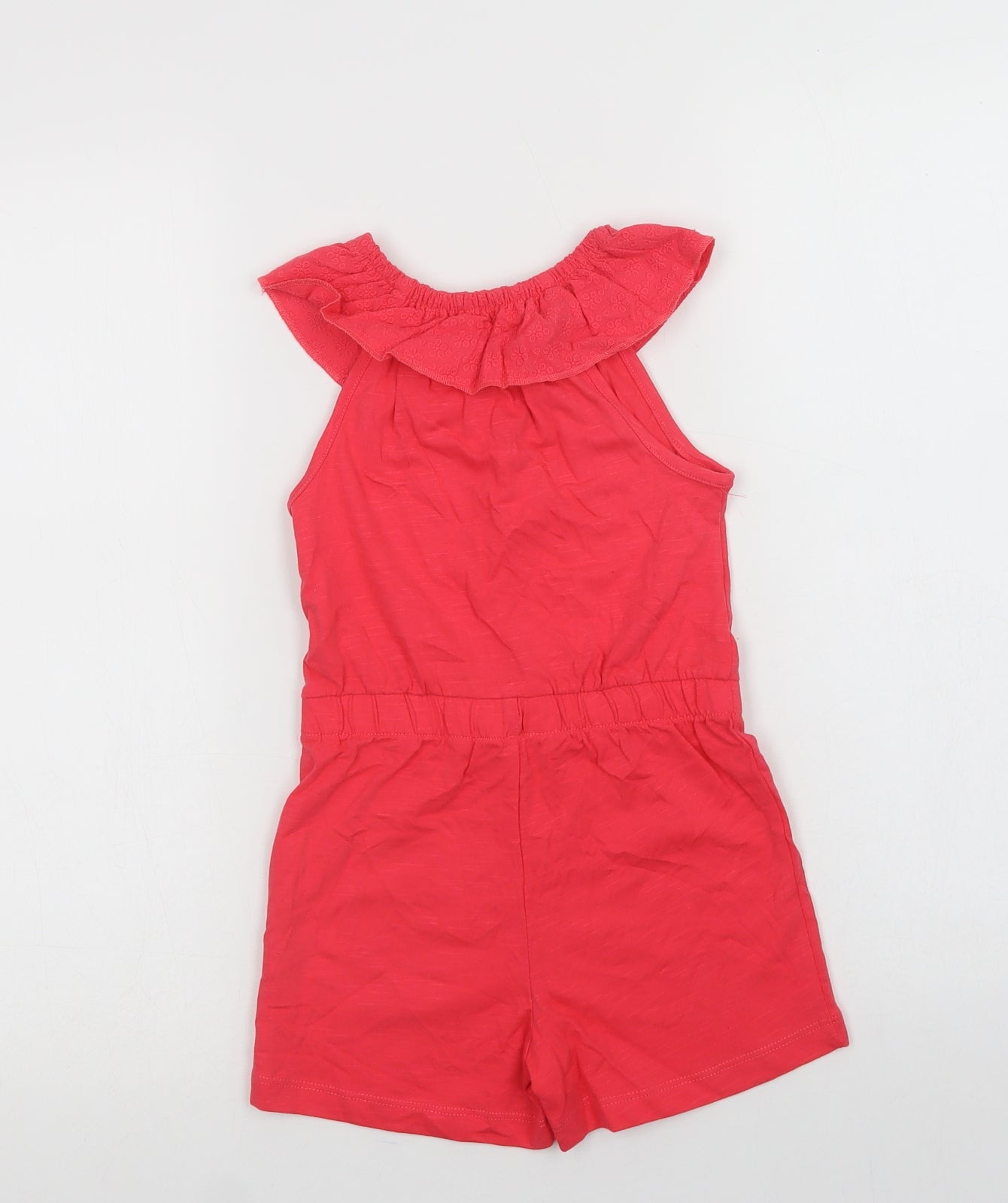 George Girls Pink  Cotton Playsuit One-Piece Size 3-4 Years