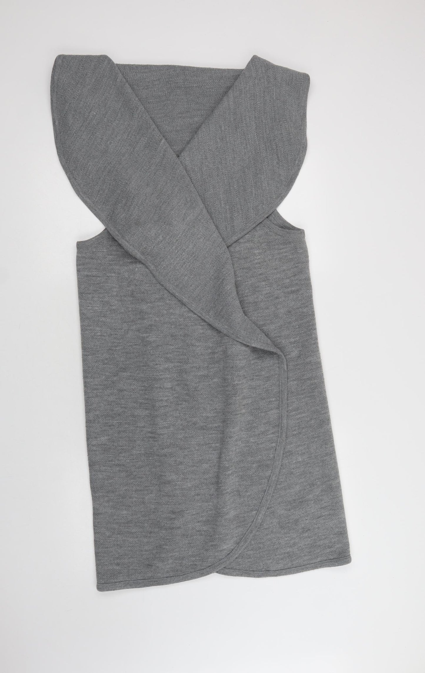Nina Leonard Womens Grey   Overcoat Waistcoat Size XL