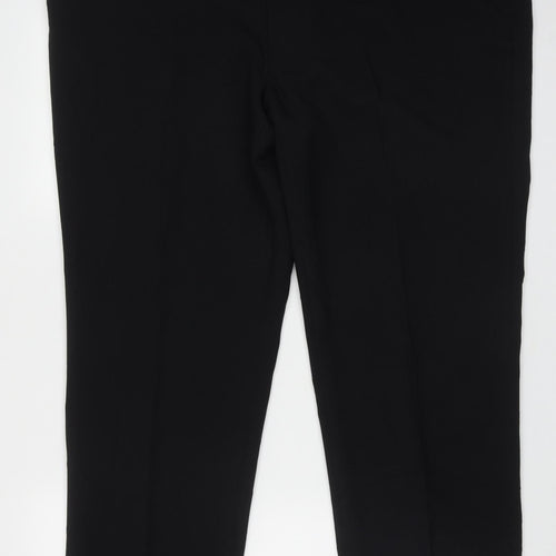 TU Mens Black  Polyester Trousers  Size 42 L31 in Regular Button