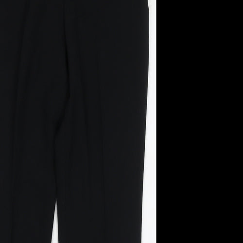 Marks and Spencer Womens Black  Polyester Trousers  Size 14 L29 in Regular Button