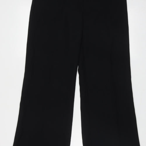 NEXT Womens Black  Polyester Trousers  Size 10 L30 in Regular Hook & Eye