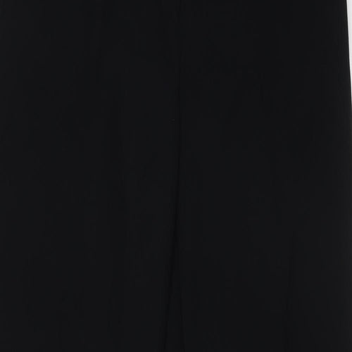 NEXT Womens Black  Polyester Trousers  Size 10 L30 in Regular Hook & Eye