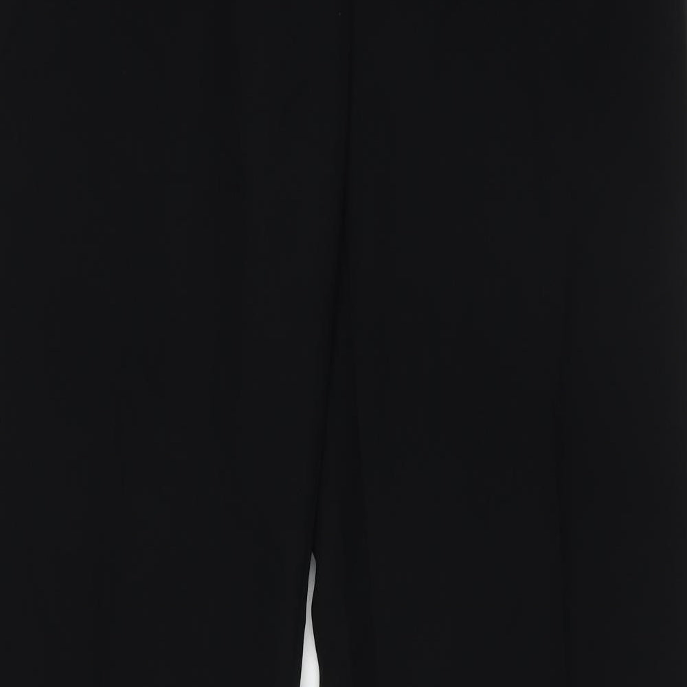 NEXT Womens Black  Polyester Trousers  Size 10 L30 in Regular Hook & Eye