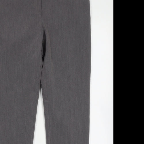 Dorothy Perkins Womens Grey  Polyester Trousers  Size 8 L29 in Regular Hook & Eye