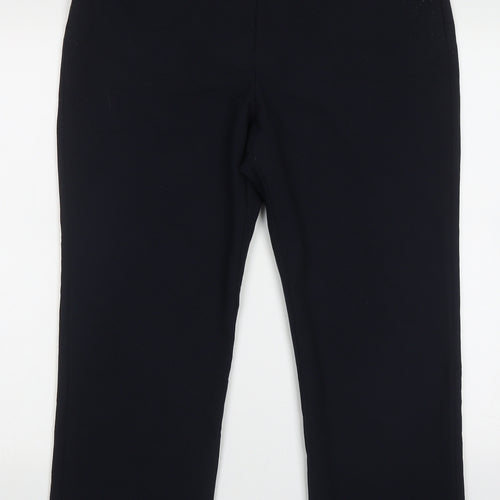 bonmarch Womens Blue  Polyester Trousers  Size 12 L25 in Regular Hook & Eye