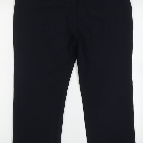 bonmarch Womens Blue  Polyester Trousers  Size 12 L25 in Regular Hook & Eye