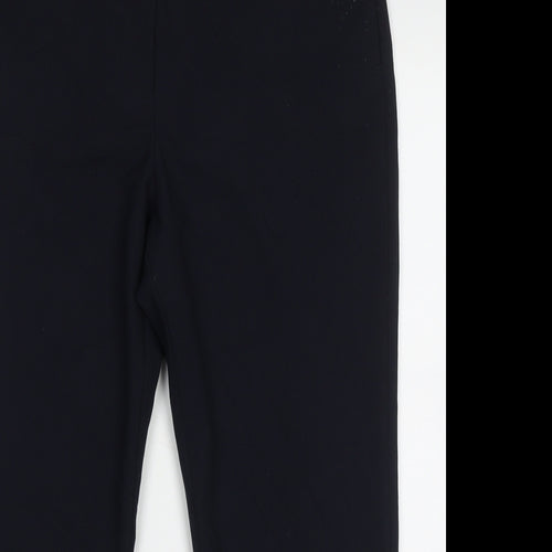 bonmarch Womens Blue  Polyester Trousers  Size 12 L25 in Regular Hook & Eye