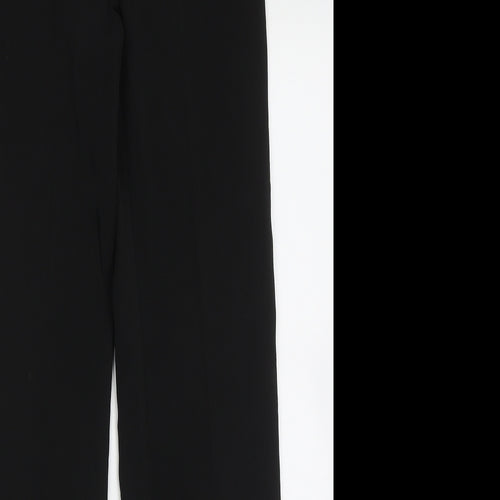 Dragon Womens Black  Polyester Trousers  Size 6 L30 in Regular Hook & Eye