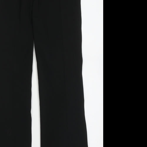 Dragon Womens Black  Polyester Trousers  Size 6 L30 in Regular Hook & Eye