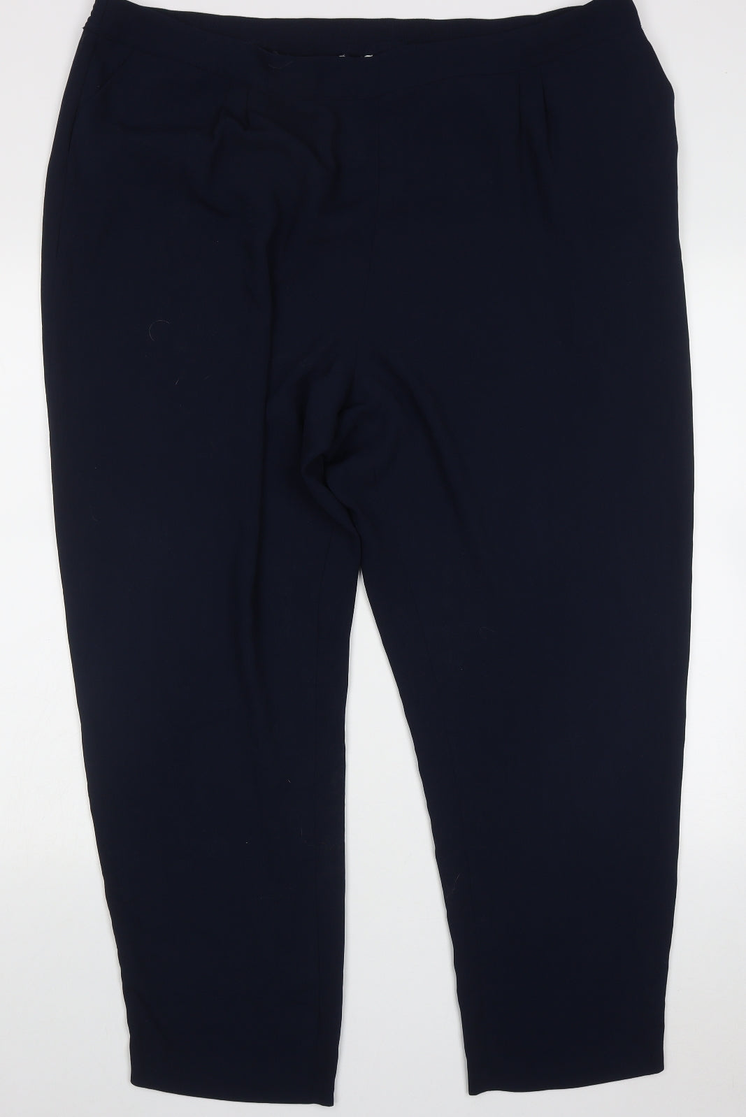 Preworn Womens Blue  Polyester Trousers  Size 24 L28 in Regular