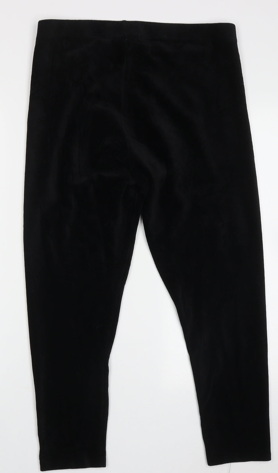 Indigo Womens Black  Polyester Capri Trousers Size 12 L26 in Regular