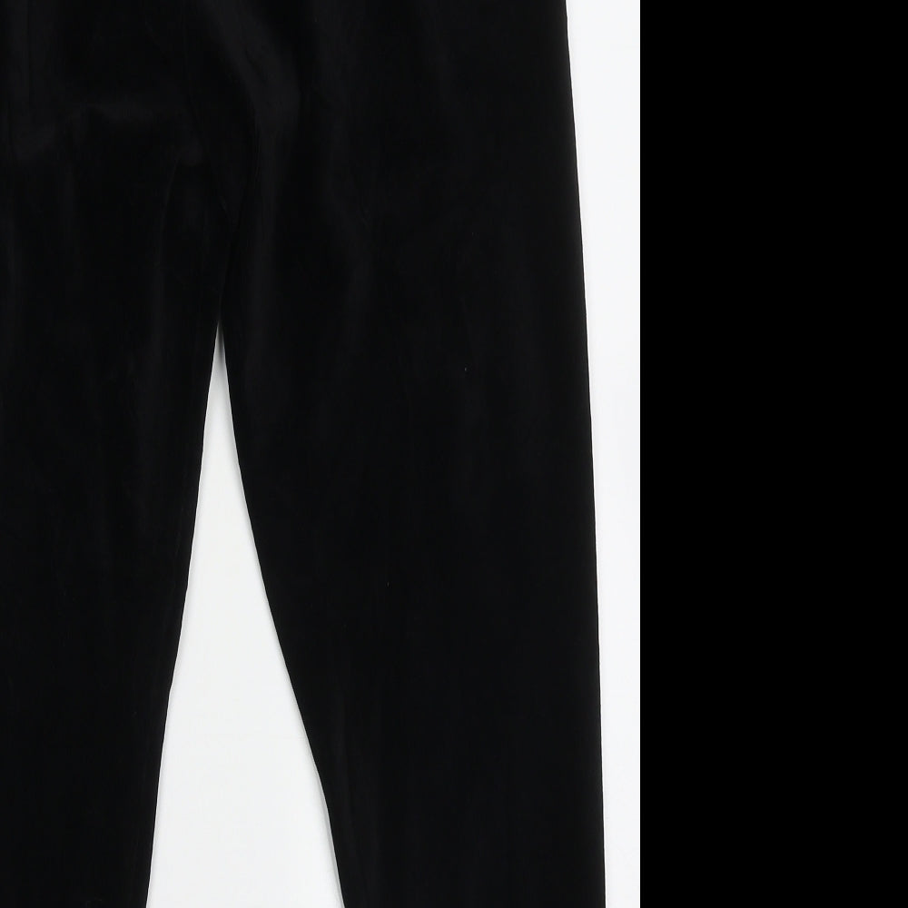 Indigo Womens Black  Polyester Capri Trousers Size 12 L26 in Regular